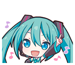 PJSK Sticker Maker characters Miku